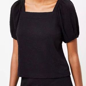 NWT LOFT Square Neck Puff Sleeve Top